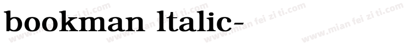 bookman ltalic字体转换